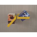 Ver imagem 2 de Prateleira Porta Livros Suporte Estante Nicho Decorativo Parede 2 peças Amarelo Laca