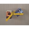 Prateleira Porta Livros Suporte Estante Nicho Decorativo Parede 2 peças Amarelo Laca - 2