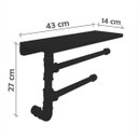 Ver imagem 6 de Suporte Parede Porta Papel Toalhas e Temperos Cozinha Estilo Industrial Preto Laca