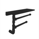 Ver imagem 4 de Suporte Parede Porta Papel Toalhas e Temperos Cozinha Estilo Industrial Preto Laca