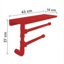 Ver imagem 6 de Suporte Parede Porta Papel Toalhas Temperos Cozinha Estilo Industrial Vermelho Laca