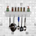 Ver imagem 4 de Prateleira Temperos Utensílios e Panelas Cozinha Estilo Industrial Branco Laca