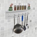 Ver imagem 5 de Prateleira Temperos Utensílios e Panelas Cozinha Estilo Industrial Branco Laca