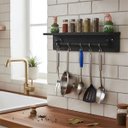 Ver imagem 1 de Prateleira Temperos Utensílios e Panelas Cozinha Estilo Industrial Preto Laca