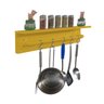 Prateleira Temperos Utensílios e Panelas Cozinha Estilo Industrial Amarelo Laca - 5