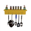 Ver imagem 4 de Prateleira Temperos Utensílios e Panelas Cozinha Estilo Industrial Amarelo Laca