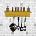Ver imagem 6 de Prateleira Temperos Utensílios e Panelas Cozinha Estilo Industrial Amarelo Laca