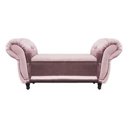 Sofá Retro com Baú Grécia Namoradeira Calçadeira Acetinado Animale Rose - D'Rossi - 2 Sofá Retro com Baú Grécia Namoradeira Calçadeira Acetinado Animale Rose - D'Rossi - 2