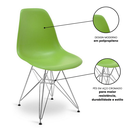 Ver imagem 3 de Kit 2 Cadeiras Eames Eiffel Jantar Verde Musgo Ferro Cromado