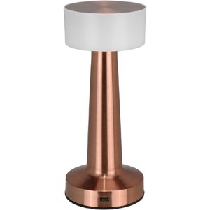 Luminaria Decorativa Enfeite de Mesa Led Usb Home&co Metal 21x9x9cm Cobre