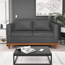 Ver imagem 1 de Sofá 3 Lugares Europa 180 cm Estilo Conforto e Elegância Linho Cinza Escuro - ADJ Decor