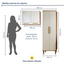 Ver imagem 2 de Lavanderia Modulada 1 Armário Multiuso e Armário Aéreo São Gonçalo