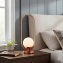 Ver imagem 1 de Abajur Luminaria de Mesa Moderno Oval com Globo 12cm Decoração Casa Sala Quarto Escritório