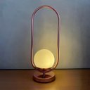 Ver imagem 2 de Abajur Luminaria de Mesa Moderno Oval com Globo 12cm Decoração Casa Sala Quarto Escritório
