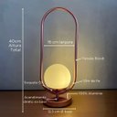 Ver imagem 3 de Abajur Luminaria de Mesa Moderno Oval com Globo 12cm Decoração Casa Sala Quarto Escritório