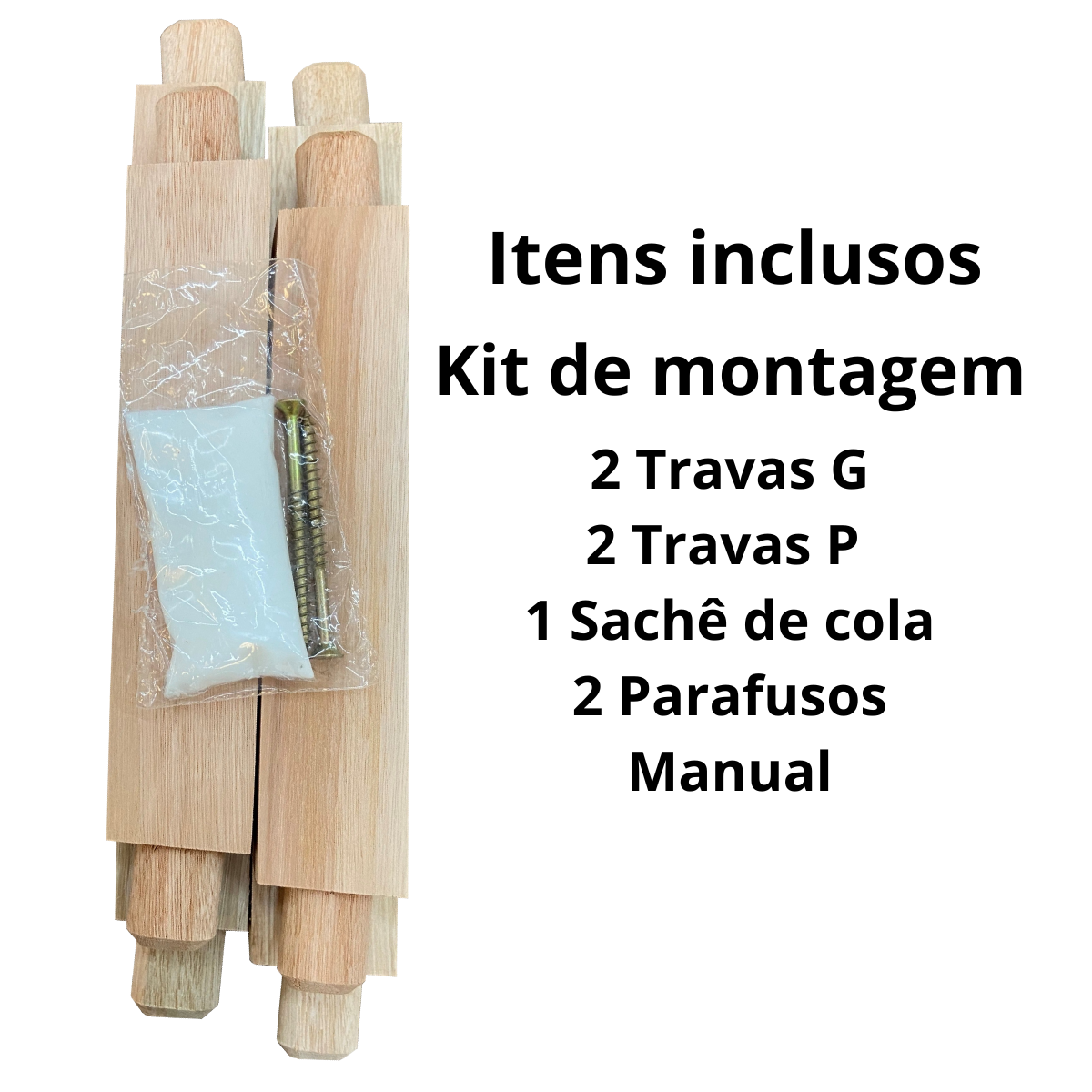 Kit 2 Bancos Alto Madeira Eucalipto Tamborete + Brinde - 5