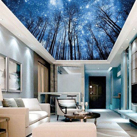 Adesivo Decorativo de Teto Noite Lua Cheia