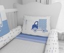 Ver imagem 4 de Kit Berço Enxoval de Bebê Carrinhos Azul Menino