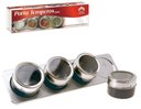Ver imagem 4 de Porta Temperos Magnético Com 4 Peças Inox mais Suporte 6451