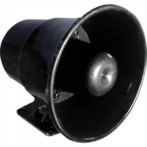 Sirene Eletronica para Alarmes com Gravação de Voz 8W 12V 115Db Preto Dni