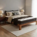 Ver imagem 2 de Cama Viúva Padrão Penafort 128x188x35 Cor Imbuia