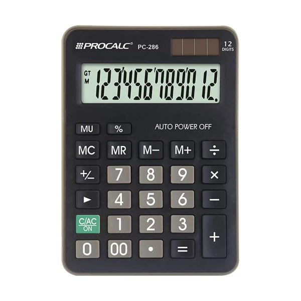 Calculadora de Mesa Procalc PC286 12 Digitos Preta - 1