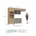 Ver imagem 5 de Cozinha Completa Lavinia 11 Portas 3 Gavetas MDP 270cm Imperial e Fume J Carvalho Móveis