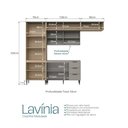 Ver imagem 4 de Cozinha Completa Lavinia 11 Portas 3 Gavetas MDP 270cm Imperial e Fume J Carvalho Móveis
