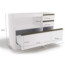 Ver imagem 3 de Módulo Cozinha Kappesberg Maxxi Balcão G746 1 Porta e 4 Gavetas S/ Tampo 120cm Nogal-kappesberg