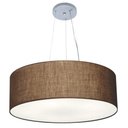 Ver imagem 1 de Lustre Pendente Cilíndrico Vivare Md-4010 Cúpula em Tecido 60x21cm - Bivolt - Café - Bivolt