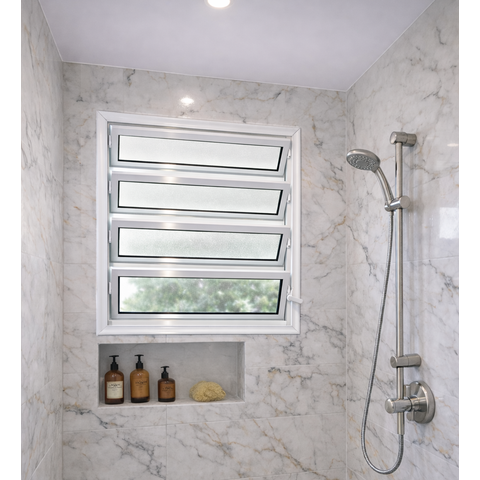 Vitro Basculante de Alumínio Branco 80x40 Linha 25