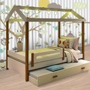 Ver imagem 1 de Cama Eliz Branco/Mel com LED, Aux. e 02 Colchões