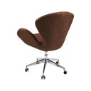 Ver imagem 3 de Cadeira Poltrona Swan Office Giratória Couro Natural Marrom