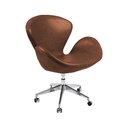 Ver imagem 1 de Cadeira Poltrona Swan Office Giratória Couro Natural Marrom