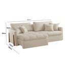 Ver imagem 2 de Sofá Cama Lisboa 260cm Braço 10cm Retrátil e Reclinável Meu Sofá Online