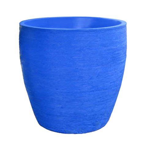 Vaso Planta 30x30 Oval Moderno Polietileno - AZUL ARARA 009