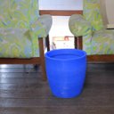 Ver imagem 2 de Vaso Planta 30x30 Oval Moderno Polietileno - AZUL ARARA 009
