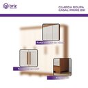 Ver imagem 4 de Guarda Roupa Casal 8 Portas 4 Gavetas Prime Cinamomo Off White - Henn - Briz