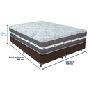 Ver imagem 3 de Cama Box Marrom e Colchão Black Graphite Molas Ensacadas Queen 158x198x32 Anjos