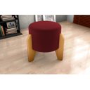 Ver imagem 2 de Puff Decorativo Luxo Veludo Vinho E-432