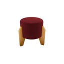 Ver imagem 1 de Puff Decorativo Luxo Veludo Vinho E-432
