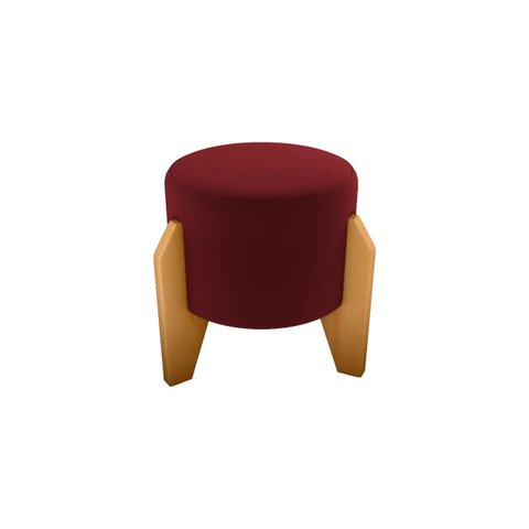 Puff Decorativo Luxo Veludo Vinho E-432