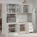Ver imagem 2 de Cozinha Planejada 4 Peças sem Tampo com Cristaleira Marselha CabeCasa MadeiraOriginals Branco