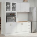 Ver imagem 1 de Cozinha Planejada 4 Peças sem Tampo com Cristaleira Marselha CabeCasa MadeiraOriginals Branco