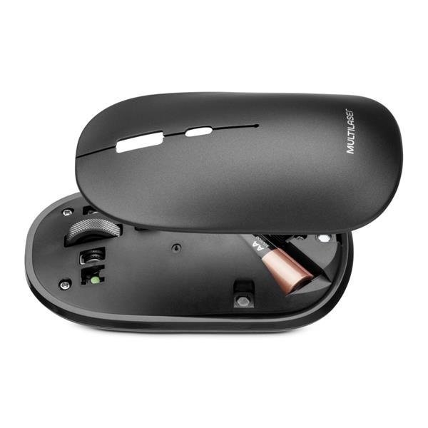 Mouse sem Fio Bt+ 2.4 Ghz 1600 Dpi Preto Mo331 Usb Multilaser - 3