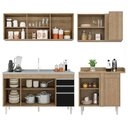 Ver imagem 6 de Armário de Cozinha Modulado de Canto 8 Peças Cp26 Balcão com Tampo Castanho/preto - Lumil