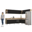 Ver imagem 5 de Armário de Cozinha Modulado de Canto 8 Peças Cp26 Balcão com Tampo Castanho/preto - Lumil