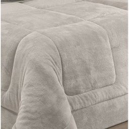 Coberdrom Queen Avulso Malha Dupla Face Liso - Cinza - 3