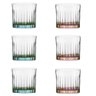 Conjunto de Copos de Cristal Colorido para Água/whisky 6 Peças 360 Ml Biona Oxford Biona - Oxford Fi - 1