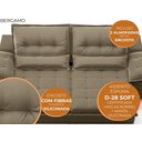 Ver imagem 4 de Sofá Bergamo 2,90m Retrátil e Reclinável Veludocristal Castor - Netsofas